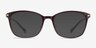Nola Dark Red PlasticEyeglass Frames from EyeBuyDirect, with Tinted Lenses