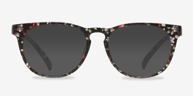 Brick Lane Matte Floral PlasticEyeglass Frames from EyeBuyDirect, with Tinted Lenses