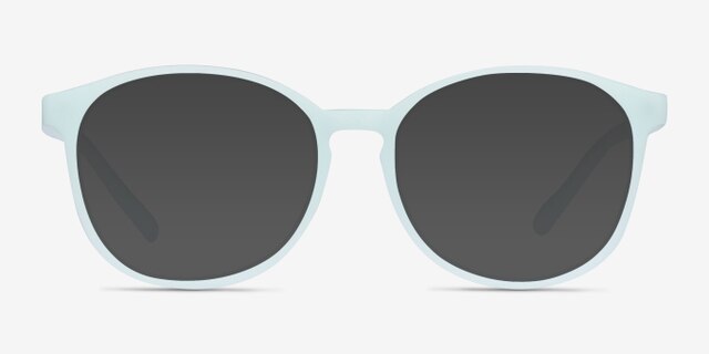 Dutchess Light Blue PlasticEyeglass Frames from EyeBuyDirect, with Tinted Lenses