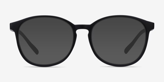 Dutchess Matte Black PlastiqueMontures de lunettes de vue d'EyeBuyDirect, Avec des Verres Teintés