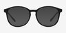 Dutchess Matte Black PlastiqueMontures de lunettes de vue d'EyeBuyDirect, Avec des Verres Teintés