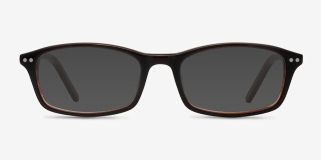 Fallon Brown AcétateMontures de lunettes de vue d'EyeBuyDirect, Avec des Verres Teintés