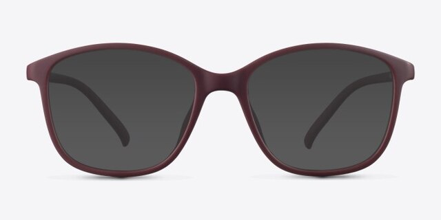 Saint Lou Burgundy PlastiqueMontures de lunettes de vue d'EyeBuyDirect, Avec des Verres Teintés