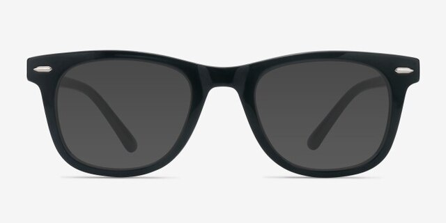 Flurries Black PlasticEyeglass Frames from EyeBuyDirect, with Tinted Lenses