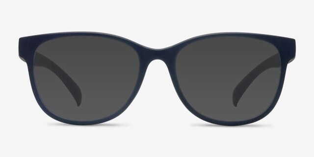 Little Warren Matte Navy PlasticEyeglass Frames from EyeBuyDirect, with Tinted Lenses