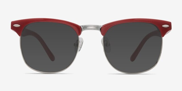 Little Coexist Red MetalEyeglass Frames from EyeBuyDirect, with Tinted Lenses