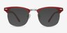 Little Coexist Red MetalEyeglass Frames from EyeBuyDirect, with Tinted Lenses