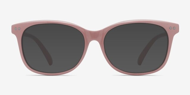 Little Brittany Pink PlasticEyeglass Frames from EyeBuyDirect, with Tinted Lenses