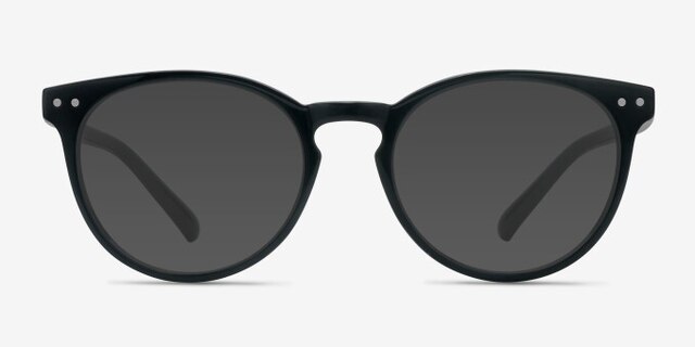 Little Morning Black PlasticEyeglass Frames from EyeBuyDirect, with Tinted Lenses