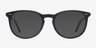 Aura Jet Black AcetateEyeglass Frames from EyeBuyDirect, with Tinted Lenses
