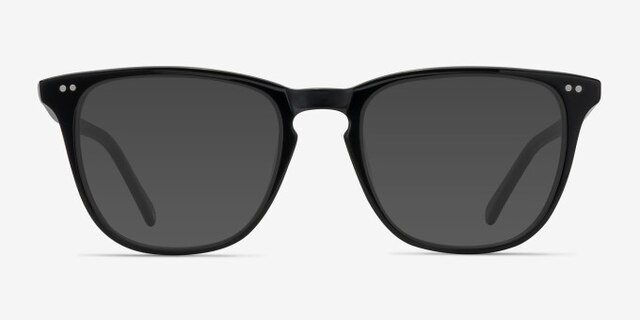Exposure Jet Black AcétateMontures de lunettes de vue d'EyeBuyDirect, Avec des Verres Teintés