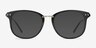 Cosmo Black Plastic-metalEyeglass Frames from EyeBuyDirect, with Tinted Lenses