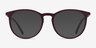 Dialogue Aubergine PlasticEyeglass Frames from EyeBuyDirect, with Tinted Lenses
