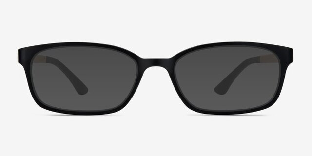 Clover Black & Apricot PlasticEyeglass Frames from EyeBuyDirect, with Tinted Lenses