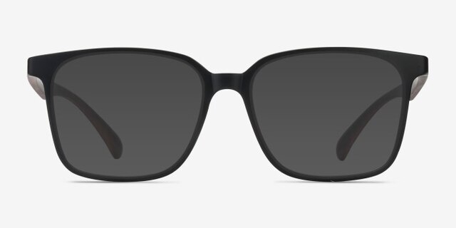 Magnus Matte Black PlasticEyeglass Frames from EyeBuyDirect, with Tinted Lenses