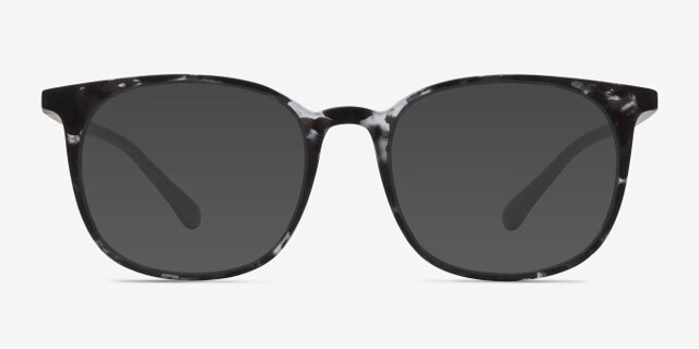 Cheer Swirled Gray PlastiqueMontures de lunettes de vue d'EyeBuyDirect, Avec des Verres Teintés