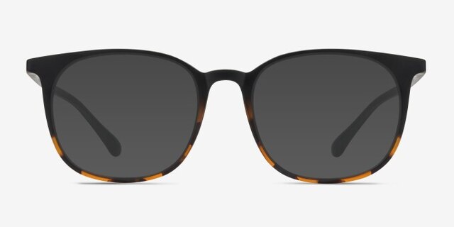 Cheer Black Tortoise PlasticEyeglass Frames from EyeBuyDirect, with Tinted Lenses
