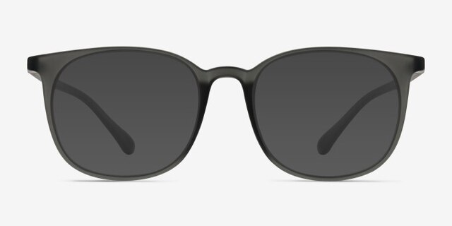Cheer Matte Ash PlasticEyeglass Frames from EyeBuyDirect, with Tinted Lenses