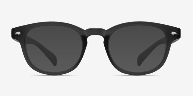 Atomic Matte Gray PlasticEyeglass Frames from EyeBuyDirect, with Tinted Lenses
