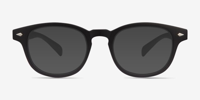 Atomic Matte Black PlasticEyeglass Frames from EyeBuyDirect, with Tinted Lenses