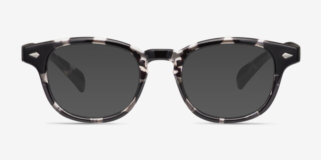Atomic Gray Floral PlasticEyeglass Frames from EyeBuyDirect, with Tinted Lenses
