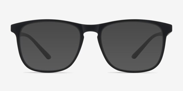 Ghent Matte Black PlasticEyeglass Frames from EyeBuyDirect, with Tinted Lenses