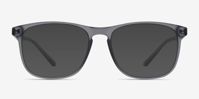 Ghent Matte Gray PlastiqueMontures de lunettes de vue d'EyeBuyDirect, Avec des Verres Teintés