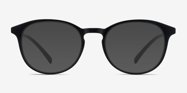Brace Matte Black PlasticEyeglass Frames from EyeBuyDirect, with Tinted Lenses