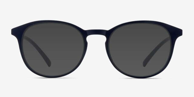 Brace Matte Navy PlasticEyeglass Frames from EyeBuyDirect, with Tinted Lenses