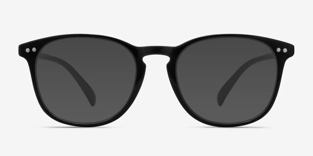 Record Noir PlastiqueMontures de lunettes de vue d'EyeBuyDirect, Avec des Verres Teintés