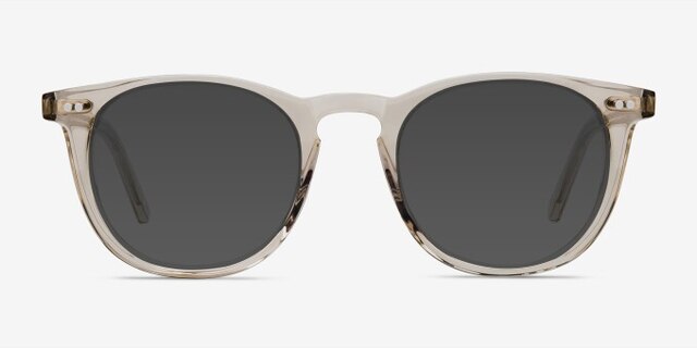 Aurora Champagne AcetateEyeglass Frames from EyeBuyDirect, with Tinted Lenses