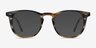Aurora Striped AcetateEyeglass Frames from EyeBuyDirect, with Tinted Lenses