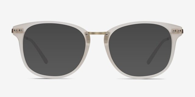 Cosmo Blanche Plastic-metalMontures de lunettes de vue d'EyeBuyDirect, Avec des Verres Teintés