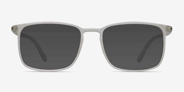 Structure Frosted Clear PlasticEyeglass Frames from EyeBuyDirect, with Tinted Lenses
