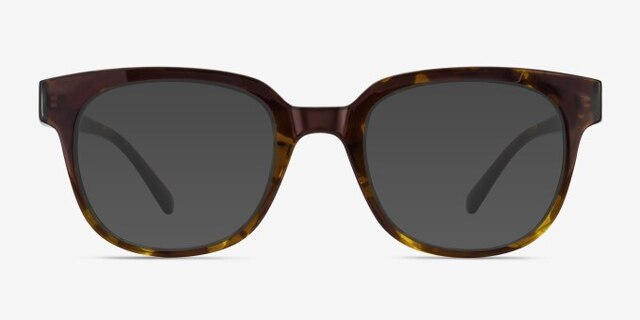 Flashback Honey Tortoise PlasticEyeglass Frames from EyeBuyDirect, with Tinted Lenses