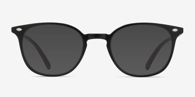 Hubris Matte Black PlasticEyeglass Frames from EyeBuyDirect, with Tinted Lenses