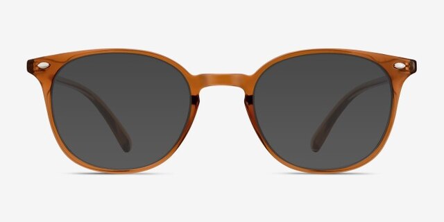 Hubris Clear Copper PlastiqueMontures de lunettes de vue d'EyeBuyDirect, Avec des Verres Teintés