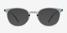 Hubris Clear Blue PlasticEyeglass Frames from EyeBuyDirect, with Tinted Lenses