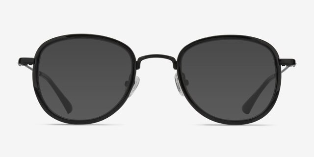 Vagabond Black PlasticEyeglass Frames from EyeBuyDirect, with Tinted Lenses
