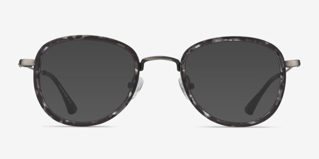 Vagabond Gray Floral PlasticEyeglass Frames from EyeBuyDirect, with Tinted Lenses