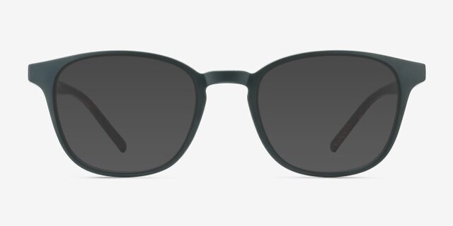 Allegory Dark Green PlasticEyeglass Frames from EyeBuyDirect, with Tinted Lenses