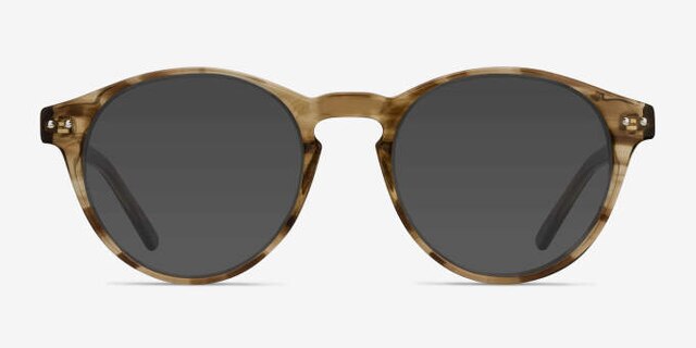Method Brown Striped AcetateEyeglass Frames from EyeBuyDirect, with Tinted Lenses
