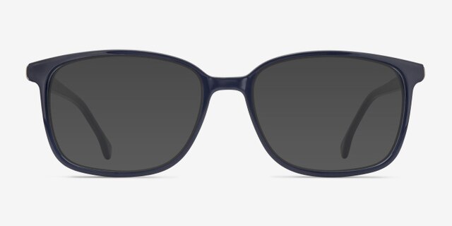 Vale Dark Navy AcetateEyeglass Frames from EyeBuyDirect, with Tinted Lenses