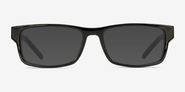 Aidan Black AcetateEyeglass Frames from EyeBuyDirect, with Tinted Lenses