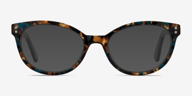 Valentina Brown Floral AcetateEyeglass Frames from EyeBuyDirect, with Tinted Lenses