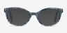 Valentina Blue Floral AcétateMontures de lunettes de vue d'EyeBuyDirect, Avec des Verres Teintés