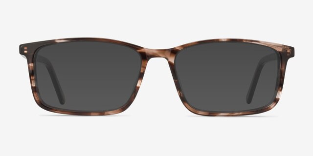 Crane Striped AcetateEyeglass Frames from EyeBuyDirect, with Tinted Lenses
