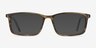 Crane Brown Striped AcétateMontures de lunettes de vue d'EyeBuyDirect, Avec des Verres Teintés