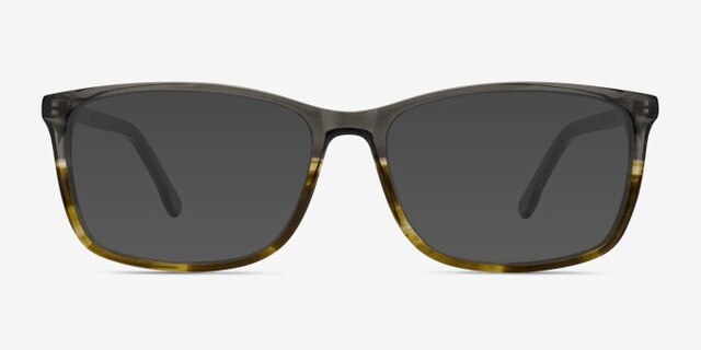 Constellation Rectangle Gray Brown Full Rim Eyeglasses | Eyebuydirect