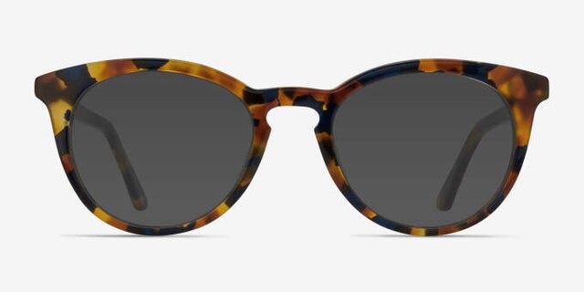 Griffin Amber & Navy AcetateEyeglass Frames from EyeBuyDirect, with Tinted Lenses
